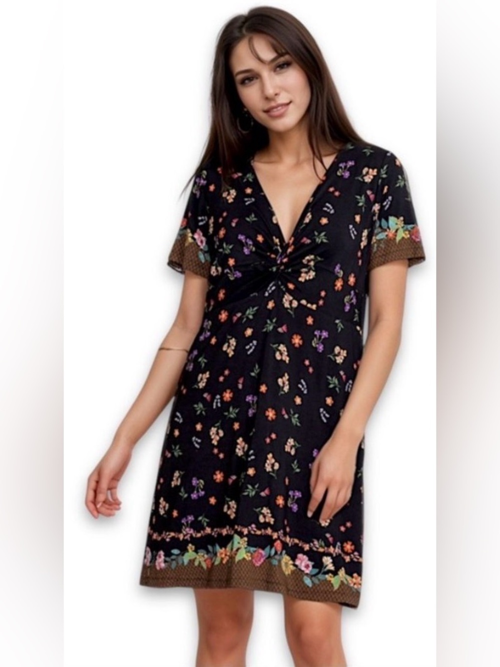 Johnny Was Nani Twist Front Swing Dress